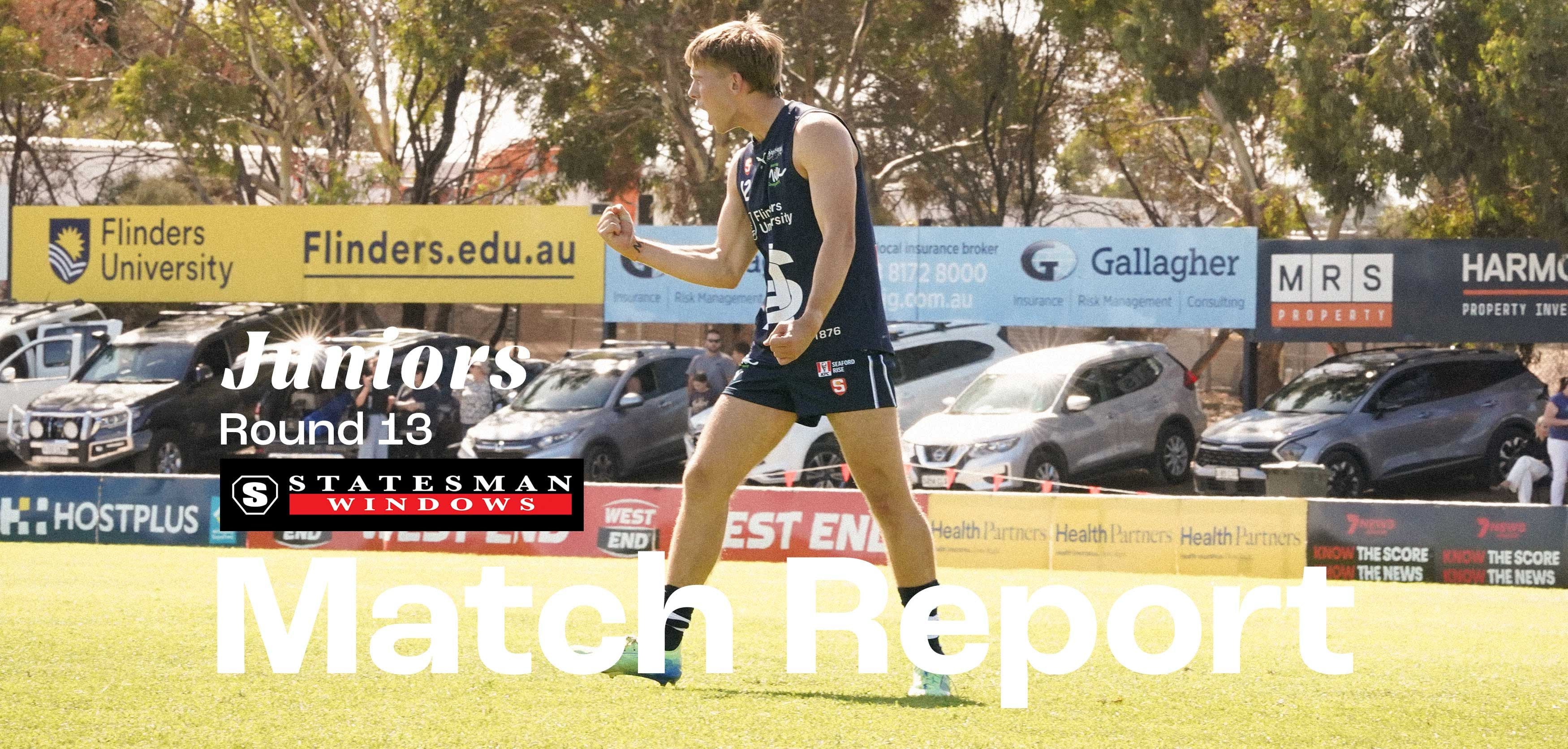 Statesman Windows Match Report: Juniors Round 13 v Centrals Statesman Windows Match Report: Juniors Round 13 v Centrals